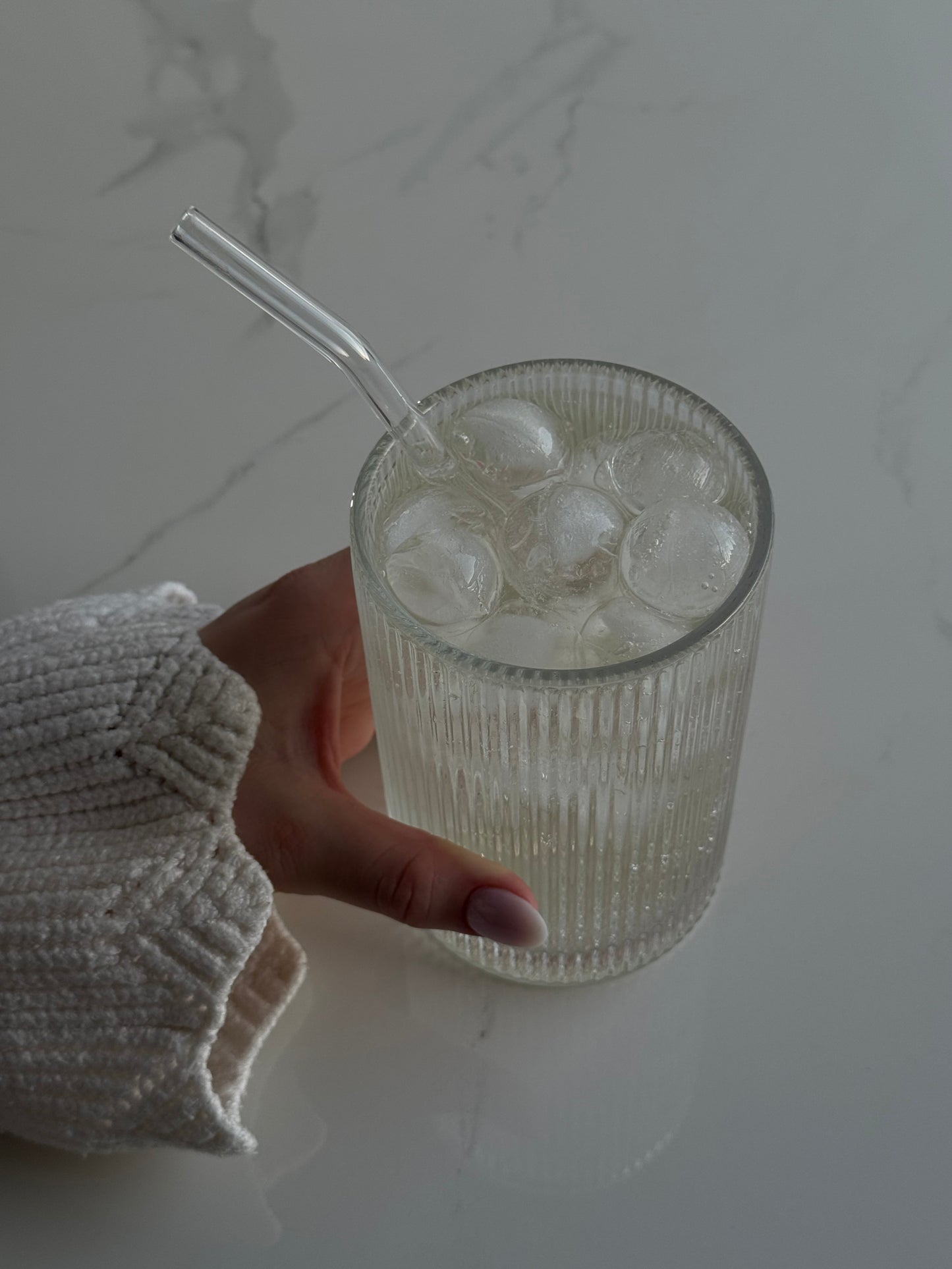 Ribbed glas