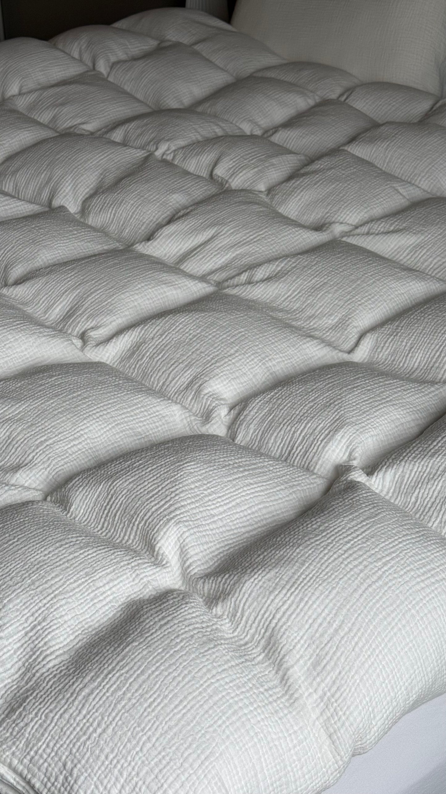 Muslin rúmföt 140x200 | Hvít