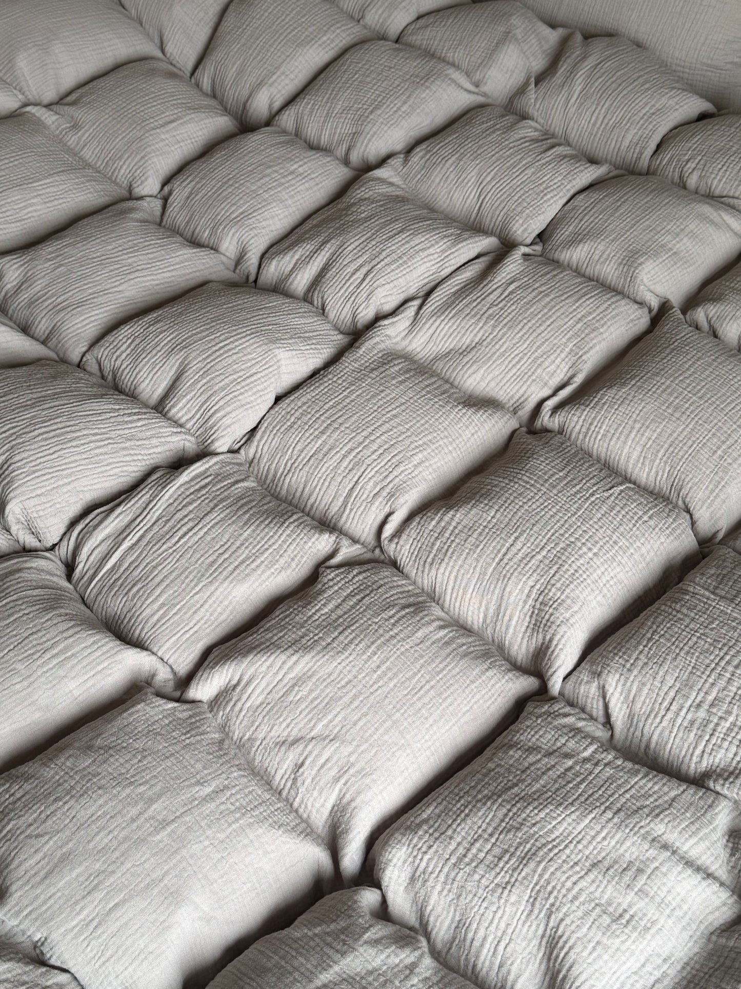 Muslin rúmföt 140x200 | Grágræn