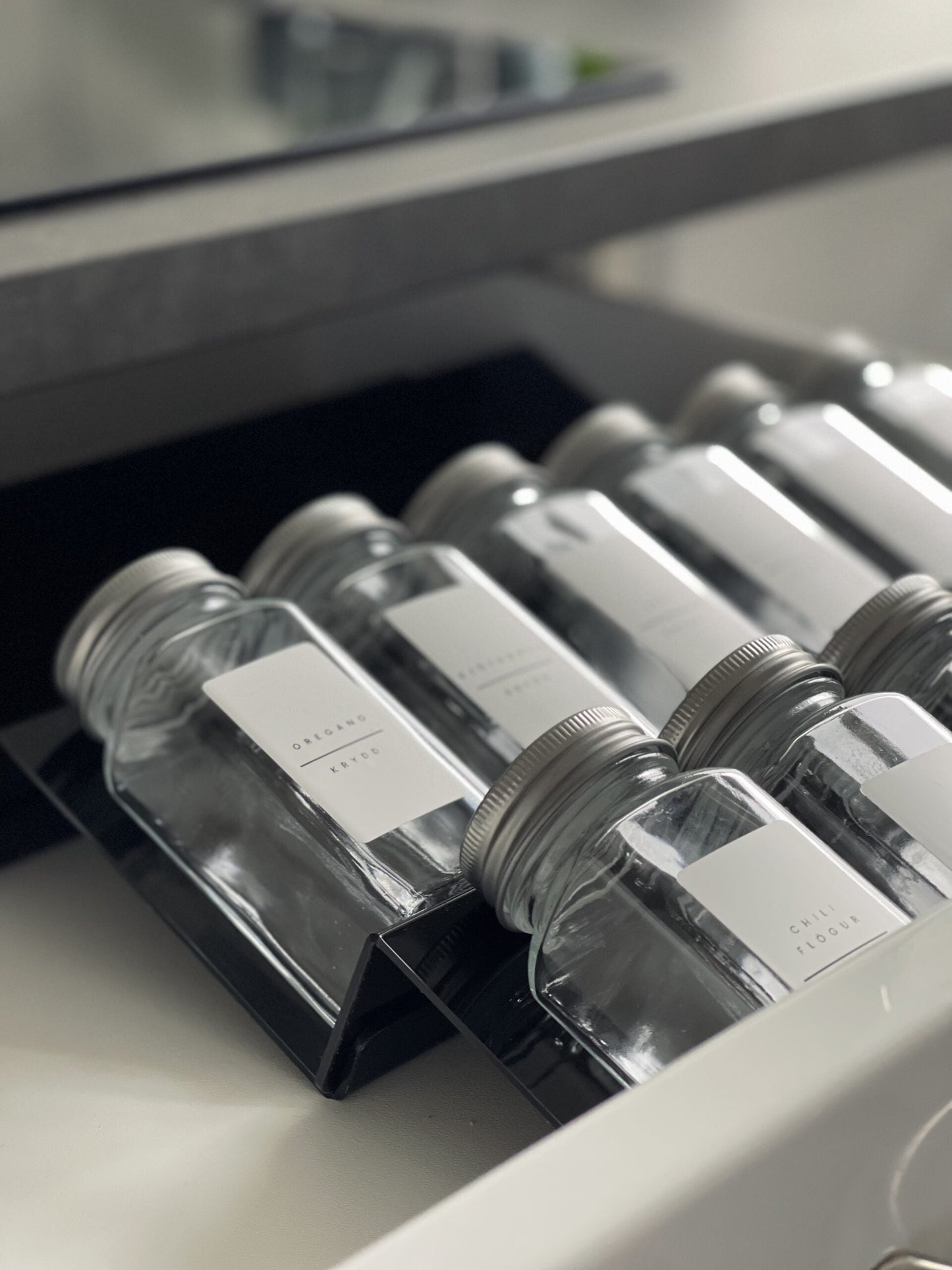 Krydd rekki í skúffu